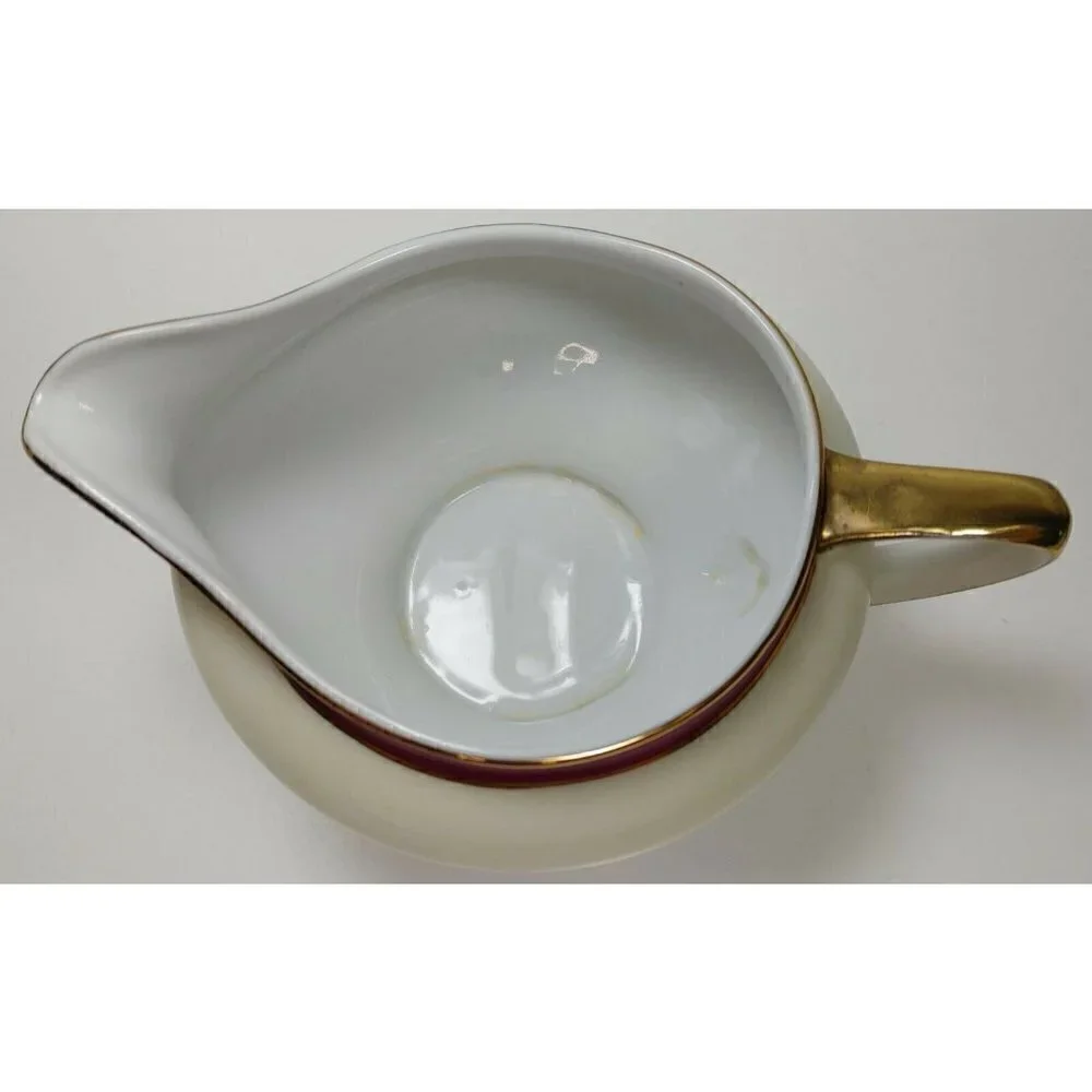 Vtg 1930's Victoria Multicolor China Czechoslovakia Bone China Sugar and Creamer